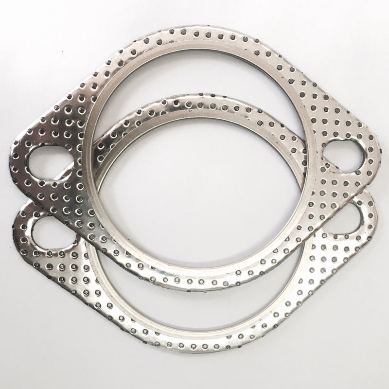 Ticon Industries - 2 Bolt MLSG High Temp Exhaust Gasket 3" I.D. (Qty 2) - Heavy Duty - 120-07610-0002 (3 Inch)